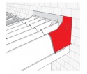 Lakštų sujungimo su siena užbaigimo detalė dešinės pusės klasikinė raudona, ETERNIT Gotika, Banga